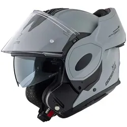Bogotto FS-X600 Klapphelm, grau, Größe M für Männer - Motorradhelm mit ECE 22.06 Zertifizierung, ABS Schale und praktischem Ratschenverschluss für höchsten Komfort und Sicherheit auf der Straße.