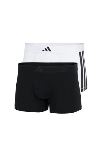 adidas Herren Boxershorts 2er Pack - Low Rise Trunk mit Active Flex Cotton - Herren-Boxershorts 2er Pack, komfortable Low Rise Trunks aus Active Flex Cotton für optimalen Tragekomfort und Bewegungsfreiheit.