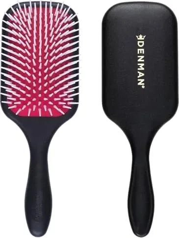Denman D38 Power Paddle Brush - Schwarz/Rot - Hochwertige Paddle-Bürste von Denman, ideal für glattes und frizzfreies Haar, perfekt für den täglichen Gebrauch und vielseitig einsetzbar.