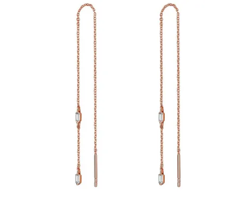Glanzstücke München Paar Ohrhänger roségold aus Sterling Silber - Ohrhänger aus 925 Sterlingsilber, veredelt mit Roségold und funkelndem Zirkonia-Kubus. Ein Must-Have für Schmuckliebhaberinnen, die raffinierte Accessoires schätzen!