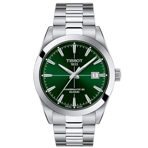 Tissot Gentleman Powermatic 80 Silicium T127.407.11.091.01 - Herrenuhr aus Edelstahl, 40 mm Gehäuse, wasserdicht bis 10 bar, ideal für Freizeitaktivitäten