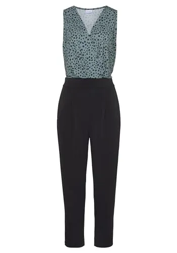 LASCANA Overall mit überlappendem Oberteil - Eleganter Sommeroverall im 2-in-1-Stil mit überlappendem V-Ausschnitt und angenehmem Crêpe-Material – perfekt für einen stilvollen Business-Look.