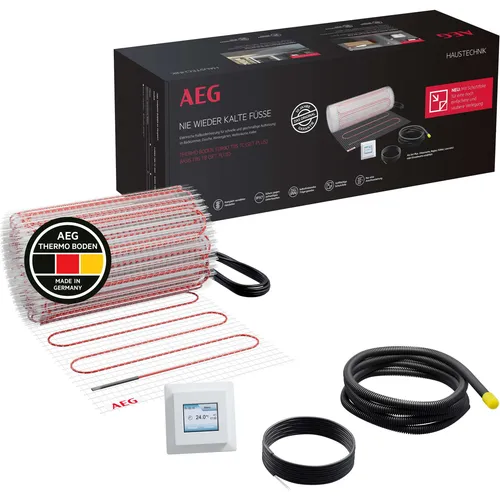 AEG Turbo Thermo Boden TBS TC 200/2.5 Set Plus - elektrische Fußbodenheizung - Elektro Fußbodenheizungen, Komplettset mit Dünnbett-Heizmatte und Regler für effiziente und angenehme Wärmeverteilung im Wohnraum.