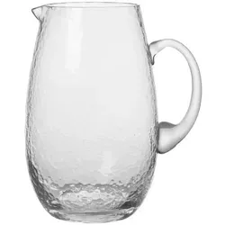 Broste Copenhagen 14460672 Krug, Glas, 2 Liter - Eleganter Krug aus der Hammered Kollektion, perfekt für Wasser, Säfte oder Eistee. Aus mundgeblasenem gehämmertem Glas, bietet er ein stilvolles Design und ein großzügiges Fassungsvermögen von 2 Litern.