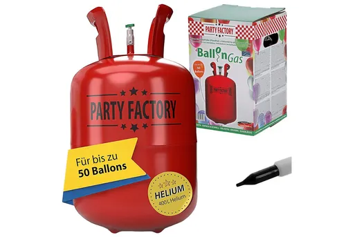 CEPEWA Helium Ballongas für 50 Ballons - Ideal für Partys und Feiern: unser Helium Ballongas reicht für ca. 50 Ballons. Einfaches Befüllen und perfekte Dekoration für Hochzeiten, Geburtstage und Events.