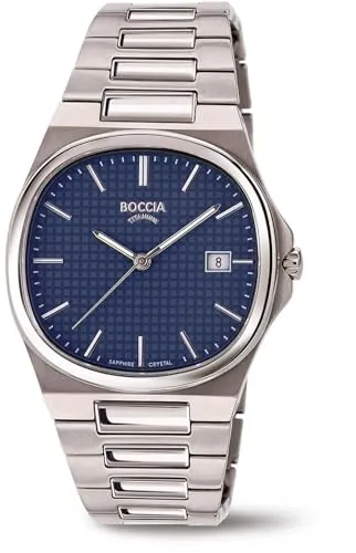 Boccia Herren Armbanduhr Slim 3657-02 Titan - Elegante Herrenuhr aus leichtem Titan mit kratzbeständigem Saphirglas, wasserdicht bis 5 ATM und präzisem Quarzwerk - ideal für stilbewusste Männer.