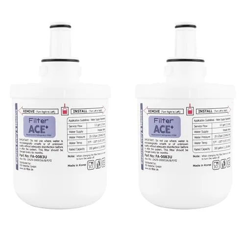 ACE+ FA-0083U | 2x Wasserfilter kompatibel mit Samsung DA29-00003G, HAFIN2/EXP, DA29-00003F, HAFIN1/EXP, HAFIN Kühlschrankfilter - Replacement Refrigerator Filter