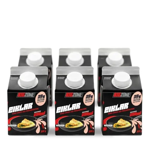 Big Zone Eiklar flüssig - 290ml Proteinquelle - Flüssiges Eiklar von Big Zone: 30 g hochwertiges Protein aus 300 g pasteurisiertem Eiklar. Ideal für vielseitige Rezepte und schnelle Zubereitung. Lange Haltbarkeit im Gefrierschrank!