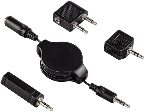 Hama Audio-Verbindungskabel/Adapter 122369 FLUGREISEADAPTER-SET Schwarz