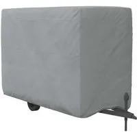 vidaXL Schutzhülle für Pferdeanhänger Grau 376x168x240 cm - Zubehör für Autoanhänger: Wetterfeste Schutzhülle aus strapazierfähigem Vliesstoff, schützt effektiv vor Regen, Schnee und UV-Strahlen mit praktischem Reißverschluss für einfachen Zugang.