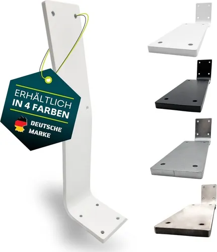 Yourkon Rückenlehnenhalter Massiver Stahl Weiß 2 Stück