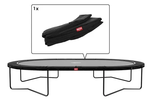 BERG Schutzrand für Grand Favorit Regular 520 Trampoline - Schwarz - Trampolin-Zubehör mit dicker Schaumstoffschicht und witterungsbeständigem PVC-Mantel. Garantiert Sicherheit und Freude beim Springen! Ideal für dein BERG Grand Favorit Regular 520.