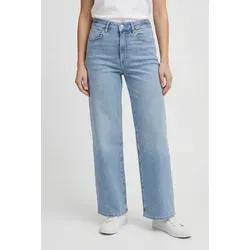 ONLY High-waist-Jeans ONLMADISON BLUSH - Weit geschnitten, knöchelfrei in Light Blue Denim - Modische High-waist-Jeans in XL mit elastischem Denim-Material für optimalen Tragekomfort. Pflegeleicht und vielseitig kombinierbar, ideal für jeden Anlass.