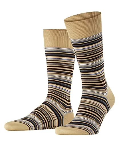 FALKE Herren Socken Microblock M So Baumwolle gemustert 1 Paar, Beige Country 4380, 45-46