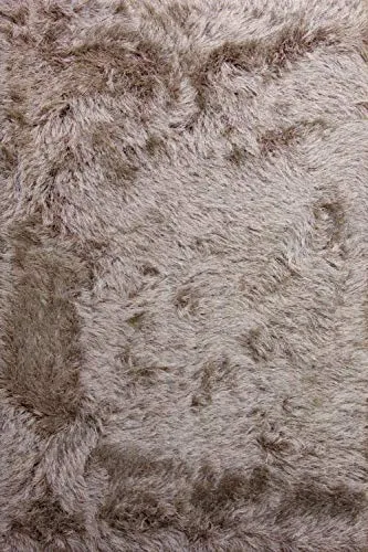 floor factory Hochflor Shaggy Teppich Prestige Hellbraun 120x170 cm - Handgefertigter Hochflor Teppich mit 90 mm Florlänge, extrem flauschig und elegant. Ideal für ein gemütliches Ambiente und geeignet für Fußbodenheizung.