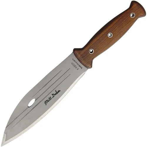 Condor Primitive Bush Knife inkl. Lederscheide - Feststehendes Messer mit hochwertiger Verarbeitung und robuster Lederscheide, ideal für Outdoor-Abenteuer und Survival-Einsätze.