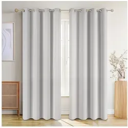 Blumtal Verdunkelungsvorhang 2er-Set - Blickdicht und Wärmeisolierend - Gardinen im 2er-Set, schallschluckend und energiesparend, ideal für Schlafzimmer und Wohnzimmer, in stilvollem Moonlight Grey.