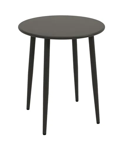 DEGAMO Bistrotisch Denver 60cm rund - Metall/ Stahl anthrazit - Moderner Bistrotisch für Innen und Außen, 60cm runde Tischplatte, ideal für gemütliche Stunden auf der Terrasse oder im Garten.