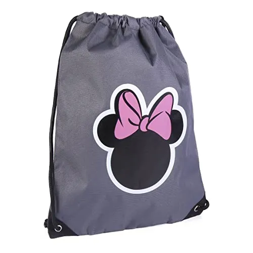 CERDÁ LIFE'S LITTLE MOMENTS Bolsa Mochila Cuerdas Infantil de Minnie Mouse-Licencia Oficial Disney, Saco Unisex niños, Gris, Pequeño