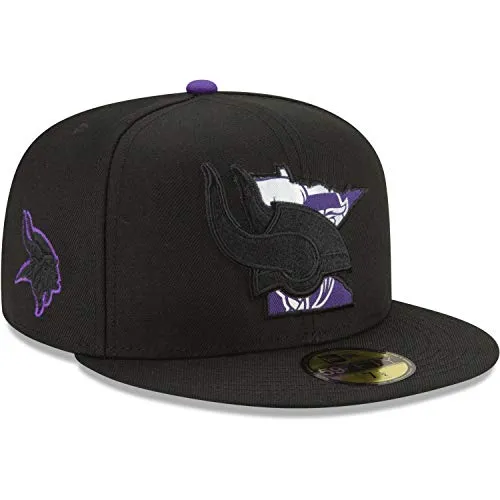 New Era 59Fifty Fitted Cap - Minnesota Vikings - 7 3/8 - Stylische Fitted Cap aus der NFL Collection mit einzigartigem State Logo, ideal für Fans und Modebewusste.