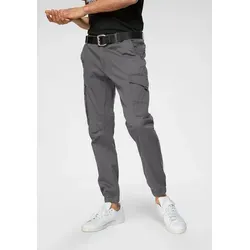 Jack & Jones Cargohose Grau W36/L34 für Herren - Wanderhosen aus 98% Baumwolle mit Elasthan für optimale Bewegungsfreiheit, ideal für Outdoor-Aktivitäten und Freizeit.