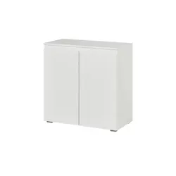 smart Kommode BEN, weiß, 80x80 cm - Moderne Kommode in frischem Weiß mit viel Stauraum und höhenverstellbarem Einlegeboden – ideal für jedes Zuhause.