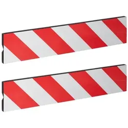 Relaxdays Garagen Wandschutz Ecke 2er Set Weiß,Rot