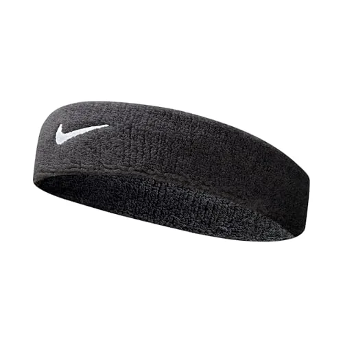 Nike Unisex Erwachsene Swoosh Headband/Stirnband, Schwarz (Black/White), Einheitsgröße