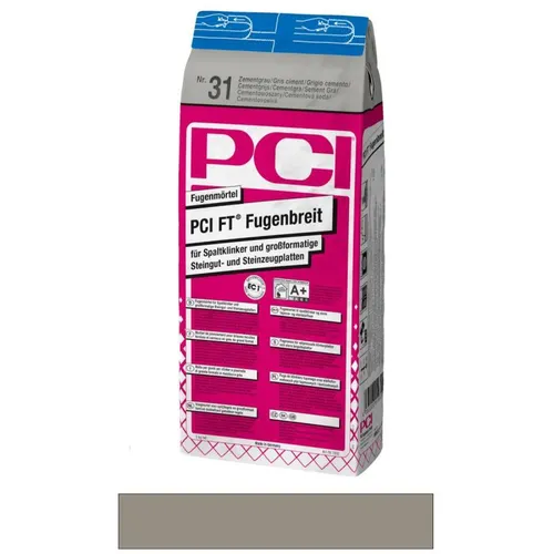 PCI Ft-Fugenbreit Fugenmörtel f. Spaltklinker & Steinzeugplatte Zementgrau 5 kg