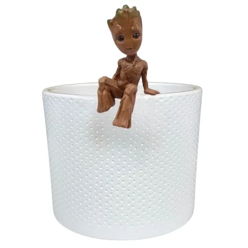 Christmas Inspirations Blumentopf Deko Anhänger Groot - Marvel Pot Buddy 10 cm aus Polyresin dekorative Pflanzentopf Figur zum Einhängen für Blumentopf oder Vase Geschenkidee für Fans