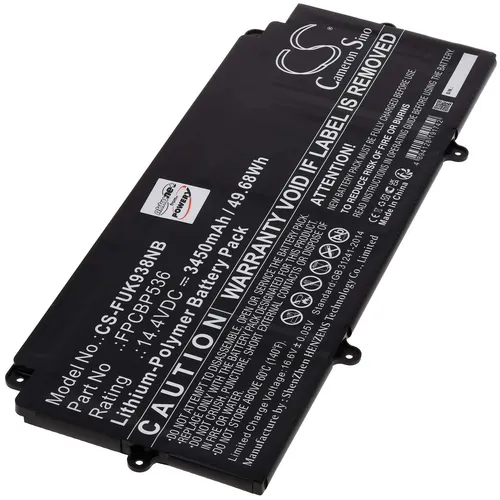 Powery Akku für Fujitsu LifeBook U938 - 3450 mAh - Notebook-Akku mit 3450 mAh (14,4 V) für zuverlässige Leistung und längere Laufzeit Ihres Fujitsu LifeBook U938.