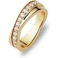 JETTE Damenring WRAPPED 89217329 aus recyceltem 925er Silber - Eleganter Damenring WRAPPED 89217329 von JETTE in gelbgold. Hergestellt aus recyceltem 925er Silber, vereint er Nachhaltigkeit mit zeitlosem Design. Größe: 57.