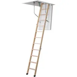 Dolle Bodentreppe clickFIX® 3-teilig bis 274cm Raumhöhe mit U-Wert 0,49 Deckenöffnung 140x70cm