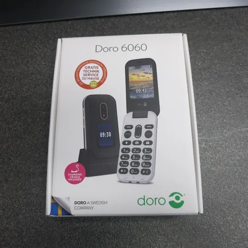 Doro 6060 - Elegantes GSM Klapphandy mit 3 MP Kamera, 2,8 Zoll Display und Notruftaste, ideal für Senioren und einfache Bedienung