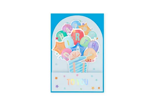 Legami Glückwunschkarte Legami Pop-Up Glückwunschkarte Grußkarte Happy Birthday Balloons