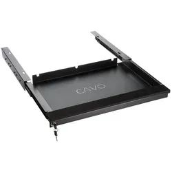 CAVO Schublade Unterbau Laptop-Schublade schwarz - Computermöbel mit abschließbarem Design, ideal für die sichere Aufbewahrung von Notebooks und Zubehör, Maße: 58 x 44.6 x 5.5 cm.