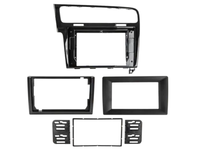 Einbaurahmen für 10 9 7 Zoll Autoradio für VW Golf VII 7 - Einbaurahmen in Klavierlack für VW Golf VII (2012-2020), ermöglicht den perfekten Einbau eines neuen Autoradios in 1 DIN Größe.