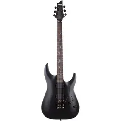 Schecter Damien 6 FR Satin Black - E-Gitarre - Die Schecter Damien 6 FR in Satin Black bietet 24 Bünde und hochwertige Diamond Heretic Humbucker. Ideal für kraftvollen Sound und ein auffälliges Design, perfekt für aufstrebende Gitarristen.