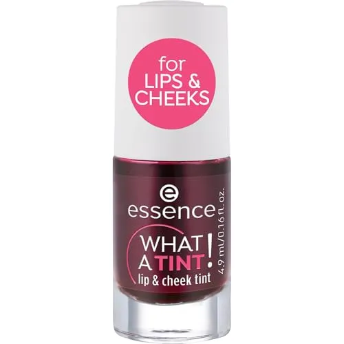 essence WHAT A TINT! Lip & Cheek Tint Nr. 01 - Kiss from a rose - Lip Tints für Lippen & Wangen, mit kiss-proof Formel und langanhaltendem Farbschimmer für ein frisches Aussehen.