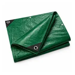 toolmate® Schutzplane Abdeckplane 200 g/m2 grün - Plane mit Ösen wasserdicht (Packung), wasserdicht 3x4