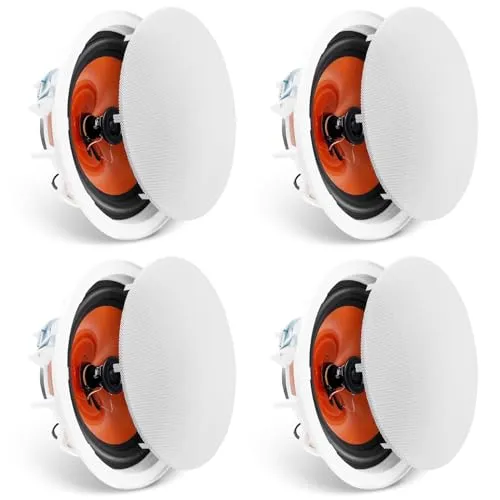 VEVOR 4er-Set Deckenlautsprecher 100 W - Lautsprecher-Systeme mit kraftvollem Klang und 100 W Spitzenleistung, ideal für jedes Zuhause. Genießen Sie klare Höhen und tiefen Bass mit einfacher Installation und elegantem Design.