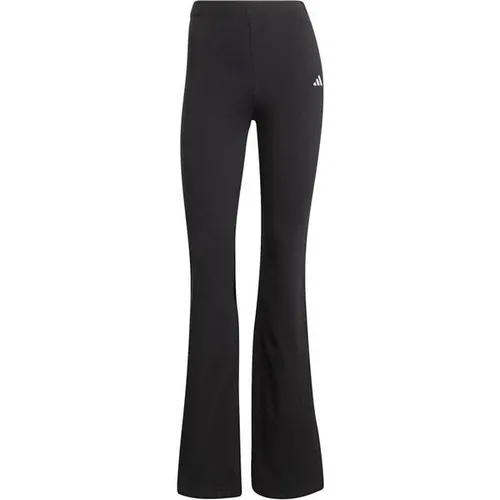 adidas ESSENTIALS SMALL LOGO FLARED LEGGINGS schwarz 2XS - Trainingsbekleidung aus 90% Baumwolle, ideal für Lifestyle und Sport, mit einem stylischen, flared Schnitt für optimalen Komfort und Bewegungsfreiheit.