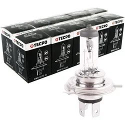 10x TECPO H4 Glühbirne 12V 60/55W P43T
