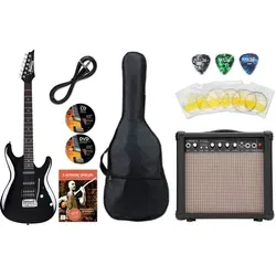 Ibanez GSA60-BKN Black Knight Starter Set - SA Gio-Serie E-Gitarre, leichter Okoume-Korpus, inklusive Verstärker und Zubehör für den perfekten Einstieg in die Welt der Musik.