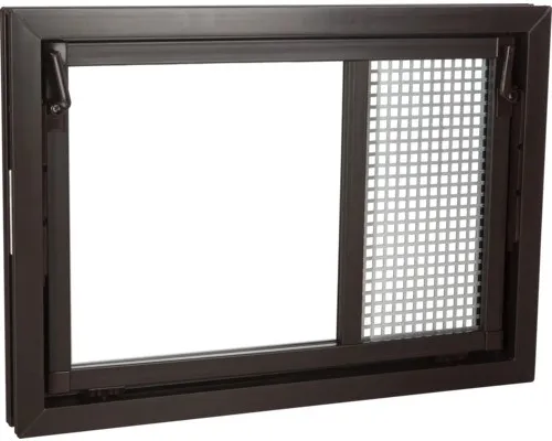 WOLFA Mehrzweck Kipp-Fenster PLUS Kunststoff braun 700x400 mm mit Einfachglas un