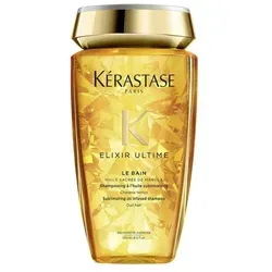 Kérastase Elixir Ultime Le Bain 250 ml - Shampoo für strahlenden Glanz - Shampoo für glanzloses Haar, angereichert mit Marula- und Kamelienöl für intensiven Glanz und 96h Anti-Frizz Wirkung. Ideal für gepflegte, seidige Haare.