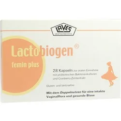 Lactobiogen Femin plus Kapseln 28 St - rezeptfrei, unterstützt das Wohlbefinden der Frau mit hochwertigen Inhaltsstoffen
