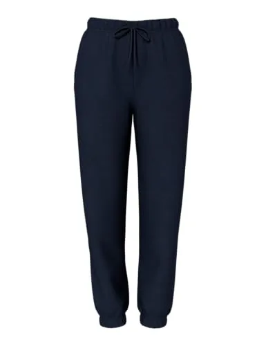 pieces Jogginghose PCChilli - Drapiert/gerafft in Navy - Stylische High Waist Jogginghose aus 50% recyceltem Polyester und 50% Baumwolle, ideal für umweltbewusste Fashionistas. Pflegeleicht bei 30 °C.
