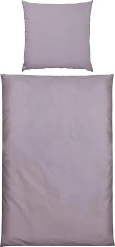 Erwin Müller Bettwäsche Mako-Satin Landshut - 100% Baumwolle, Silber, 80x80 cm / 135x200 cm - Elegante Erwin Müller Mako-Satin Bettwäsche in Silber, ideal für zeitloses Design. Der seidige Stoff sorgt für angenehmen Schlafkomfort und ist durch den praktischen Reißverschluss einfach zu handhaben.