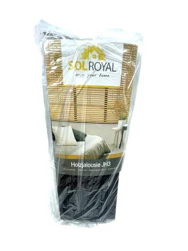 Sol Royal Jalousie SolDecor JH3, Holzjalousie Dunkelbraun - Jalousien aus hochwertigem Holz, 40 cm breit und 130 cm hoch, ideal für stilvolle Fensterdekoration und Lichtregulierung.